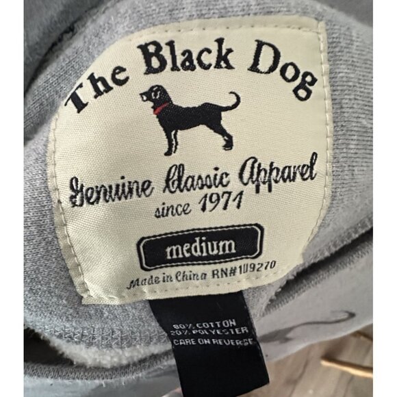 The Black Dog Sweatshirt Adult Small Heavy Gray Pullover Crewneck *small flaws* - Picture 4 of 6